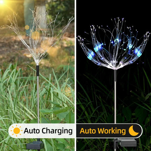 2PACK Solar Firework Lights outside150LEDs 8 Lighting Mode Sensor Light Waterproof for Garden Decoration Yard Pathway Christmas ?Halloween?Parties...