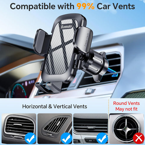 Car Phone Holder Mount?36mm Longer-Metal Hook Clip?Phone Holder for Car Vent Phone Mount?Hands Free?Car Phone mount for Car, Cell Phone Holder Car...
