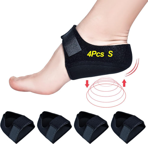 Heel Protectors(4Pcs), Heel Cups for Heel Pain, Heel Cushion for Plantar Fasciitis, Heel Pads Great for Heel Pain Relief, Achilles Tendinitis, Bon...