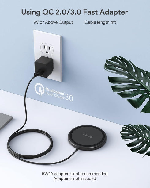 Wireless Charger, 15W Max Fast Wireless Charging Pad 2-Pack Compatible with iPhone 15/15 Pro/15 Plus/15 ProMax/14/14 Pro/14 Plus/13/12/Samsung S24...