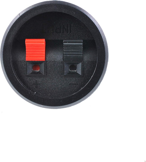 Oiyagai 5 Pack Speaker Terminal Cup Round Spring-Loaded Binding Post 2-Pin Push Connectors, 2.188" Panel Mount for DIY Speaker Cabinet, Home Audio...