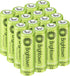 Brightown 16 Pack Rechargeable Battery AA, NiMH Pre Charged Double A Battery for Solar Lights and Household Devices, Recharge up to 1000 Cycles...