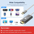 JINGDU 4K@60Hz USB C to HDMI Cable for Nintendo Switch NS/OLED/Steam Deck/ROG Ally, 2m/6.6FT, Portable USB-C to HDMI Cord Replaces The Original Sw...