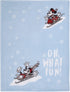 Disney Mickey and Minnie Mouse Blue, White and Red Winter Holiday Oh, What Fun! Snowflakes Photo Op Super Soft Baby Blanket...