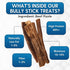 Bully Sticks for Small Dogs and Puppies (3 Pieces) - 6" - Rawhide Free Chews Made in USA - High Collagen, Single Ingredient 100% Beef Dog Treats...
