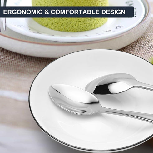 Teaspoons Set of 12,Espresso Spoons Coffee Spoons 5.1 Inch,Food Grade 18/8 Stainless Steel Tea Spoons Silverware,Small Spoons,Home Kitchen Restaur...