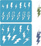 GORGECRAFT 2 Styles Lightning Bolt Stencil Jewelry Shape Template Reusable Thunderbolt Leather Earring Templates Weather Design Stencils for Brace...