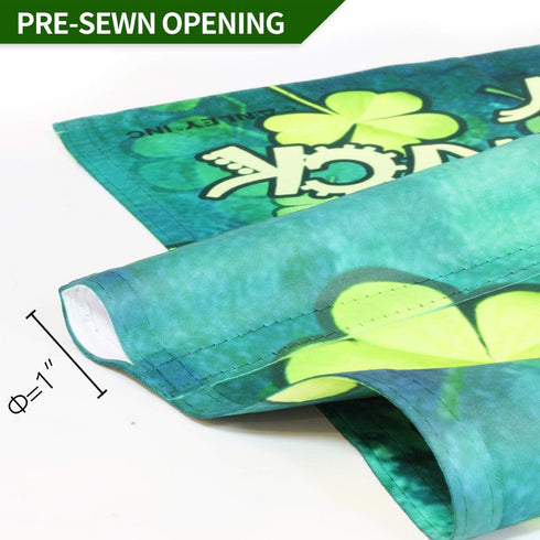 Anley Double Sided Premium Garden Flag, Happy St. Patrick's Day Green Hat with Clover Decorative Garden Flags for Home Decor - Weather Resistant &...