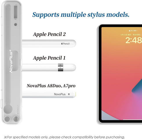 NovaPlus 2 in 1 Apple Pencil Charging Case for Apple Pencil 2nd & 1st Generation, Magnetic Wireless Apple Pencil Charger for Pencil 2nd Gen, Porta...