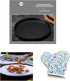 Bakeware Pizza Pan Set 8x1 Inch Heavy Duty Scratch Resistant Non-Stick Bakeware for Pies Pizza Cake Foods with Gloves and Oil Absorbent paper for ...