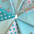 8pcs 18 x 22inches (46x56cm) Cotton Fabric Green Pattern Pre-Cut Quilt Squares Fat Quarters Fabric Bundles for Sewing and Quilting...