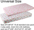 Pack n Play Playard Fitted Sheets 2 Pack Set for Baby Girl Soft Stretchy Jersey Knit Portable Mini Crib Mattress Cover, Pink Floral...