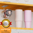 Upgraded Tumbler Lid Organizer, Hook for Yeti Tumbler/Stanley Tumbler/Owala Tumbler Lid, Self-Adhesive or Drilling Tumbler Lid Hook for Kitchen Or...