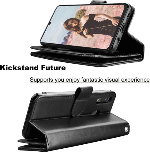 Takfox Wallet Case for Samsung Galaxy A20, Galaxy A20 Case Wallet with ID Credit Card Holder Slots Folio Flip Kickstand Detachable Magnetic Phone ...