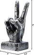 Nice purchase Hand Finger Gesture Desk Statues Fingers Sculpture Creative Home Living Room Cabinet Shelf Decoration (Victory Gesture in Silver)...