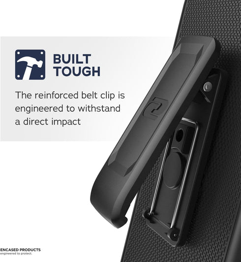 Encased X-Clip Designed for iPhone 12 Mini Clear Case with Belt Holster...