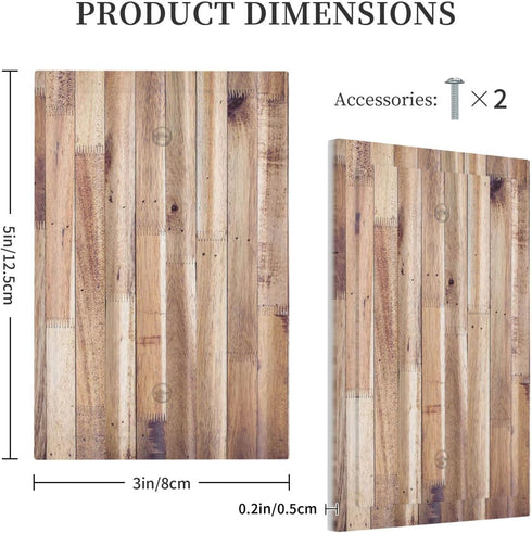 Rustic Country Plank Brown Old Wood Single Blank Light Switch Cover 1 Gang No Device Wall Plate Decorative Electrical Switchplate Faceplate for Ba...