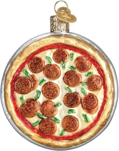 Old World Christmas Ornaments: Various Foods Glass Blown Ornaments for Christmas Tree, Pizza Pie...