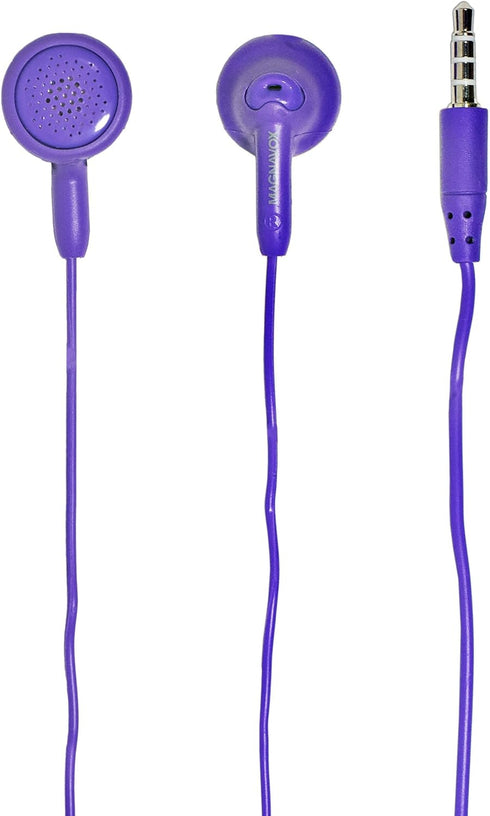 Magnavox MHP4820M-PL Gummy Earbuds with Microphone in Purple | Available in Pink, Purple, White, Black, & Blue | Earbuds Gummy | Extra Value Comfo...