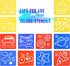 24 Pieces Painting Stencil Templates for Kids 6 Inches Drawing Stencils Chalk Stencils Plastic Drawing Washable Template Stencils for Children Tod...