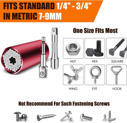 Super Universal Socket Tools Gifts For Men Unscrew Any Bolt Tool Set Christmas Stocking Stuffers For Men Cool Gadgets for Dad, Husband, Boyfriend ...
