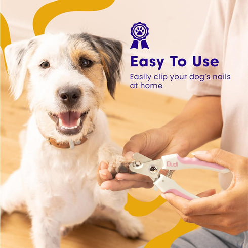 Dudi Pet Nails Clippers for Cats and Nail File - Cat Nail Trimmers with Lock Guard - Razor Sharp Grooming Clipper Trimmer Blades for All Breed Siz...