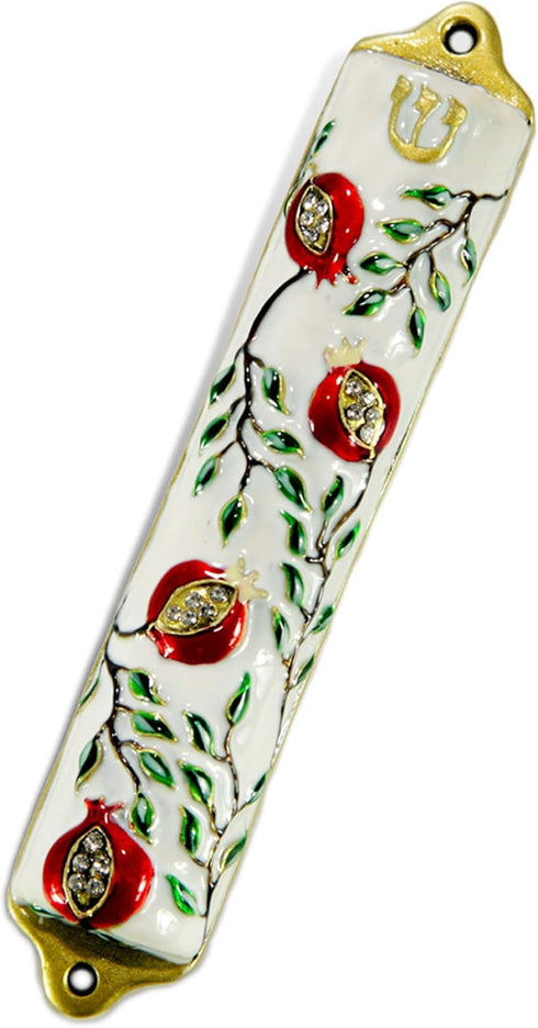 Door Mezuzah Case Modern Pomegranate Tree Design 4" Jewish Mezuzah Cover Home Blessing...