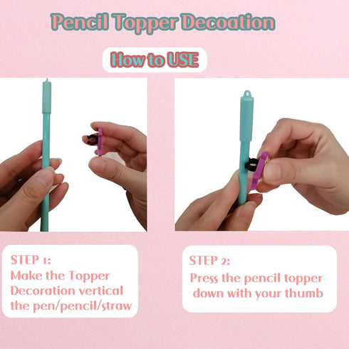 100PCS Pencil Toppers,Cute Pencil Charms for Kids classroom prizes elementary Pencil Decorations for School Supplies, Classroom Rewards Kids Incen...
