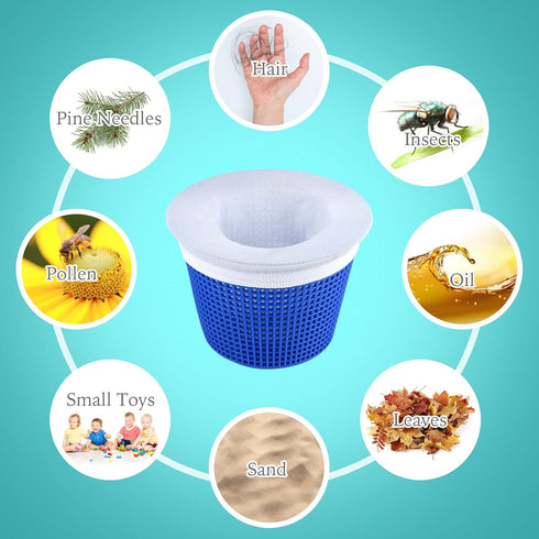 MIAHART Pool Skimmer Socks, Pool Skimmers Filter Socks for Skimmer Basket Clean Debris and Leaves for In-Ground and above Ground Pools...