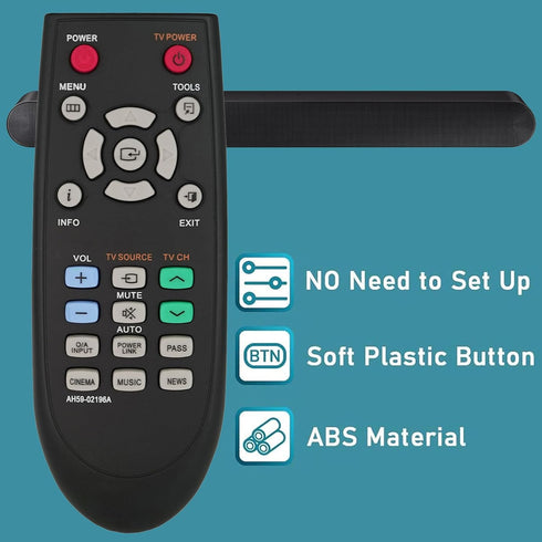 AH59-02196A Replaced Remote fit for Samsung Active Speaker HT-WS1 HT-SB1R HT-SB1G HT-WS1G HT-WS1R HTSB1G HTWS1G HTWS1R HT-SB1...