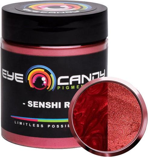 Eye Candy Pigments Premium True Red Mica Powder - Senshi Red (25gr) - for Epoxy, Resin, Soap, Paint, Woodworking, Acrylic Pouring, Bath Bombs, Fis...
