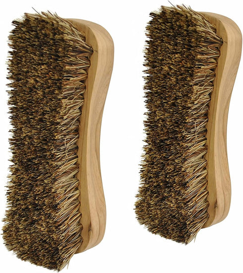 All-Natural Wooden Scrub Brush Set | Wooden Handle | Palmyra Bristle Brush for Cleaning | Eco Friendly Cleaning Products | Scrub Brush Set of 2...