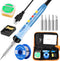 Soldering Iron Kit Electronics, SREMTCH 80W Digital LCD Adjustable Temperature Welding Tool with ON-Off Switch,10 in 1 solder gun...