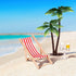 Mini Umbrella Palm Chair Beach Miniature Accessories Mini Umbrella Palm Chair Miniature Toys Dollhouse Outdoor Accessories Micro Landscape Beach C...