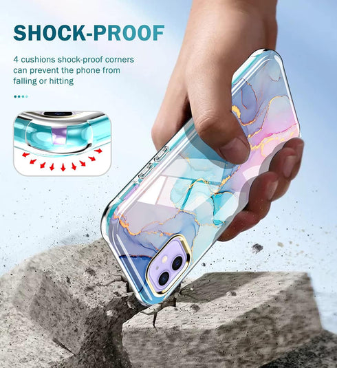 Compatible for iPhone 12/12 Pro Case Built with Screen Protector, Lightweight and Stylish Full Body Shockproof Protective Rugged TPU Case for Appl...