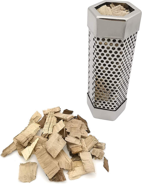 Smoker Smoke Tube Box for Pellets Grill, 304 Stainless Steel BBQ Cold Smoker Generator Tube, 2.5 Hours of Billowing Hot or Cold Smoking - 6" Hexag...