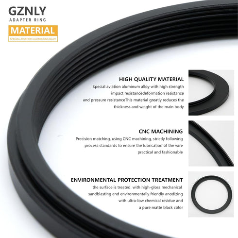 105mm to 95mm Step-up Adapter Rings for Camera Lens Filter Adapter Black Metal Step Down Filter Ring Step-Up Lens Adapter Ring for Filters(105mm-9...