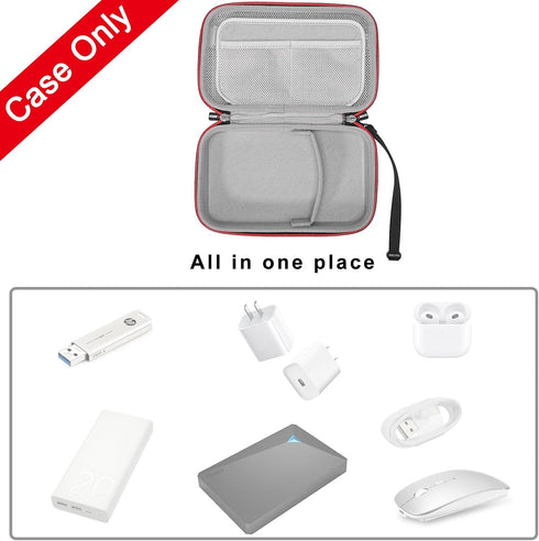 RLSOCO Travel Storage Bag for Small Gadgets/Cables/Charger/Adapter Power Bank/Hard Drive/SD Card (Black)...