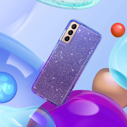 ULAK Galaxy S21 Case, Clear Glitter Case Sparkly Soft TPU Bumper Bling Cover for Women Girls Transparent Protective Phone Case for Samsung Galaxy ...