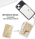 M-Plateau Phone Wallet Stick on, PU Leather Card Holder with Zipper Pocket Compatible with iPhone Case (White)...