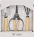 N&V Bonsai Scissors Set, 3 Pcs Set Including Bonsai Scissors, Mini Rake and Mini Shovel, For Arranging Flowers, Trimming Plants, For Grow Room or ...