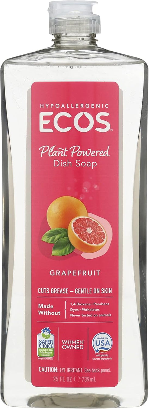 Earth Friendly Products Dishwashing Liquid, Natural Grapefruit, 25 Ounces...