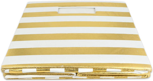 DII Polyester Cube Storage Collection Hard Sided Collapsible, 11x11x11, Gold...