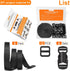 5/8" Buckle and Strap Set: 6 Yards of Thick Nylon Webbing, 6 Pack Quick Side Release Adjustable Plastic Buckles, 12 Tri-Glide Slide Clips, Black (...