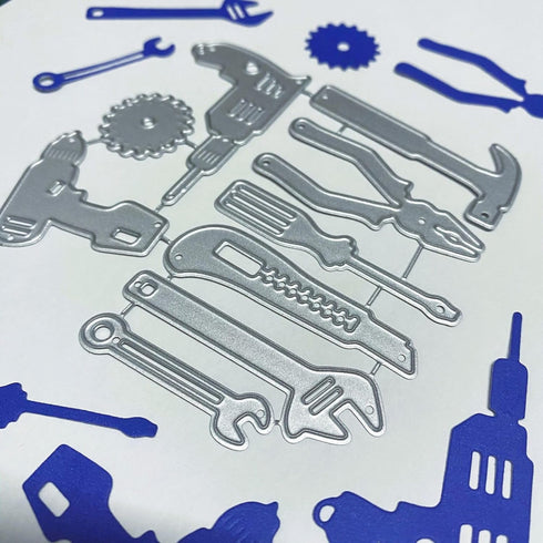 Repair Tools Cutting Dies for Making Men's Cards Metal Dies Handmade DIY Paper Cards Album Decoration Stencils Template Embossing for Card Scrapbo...