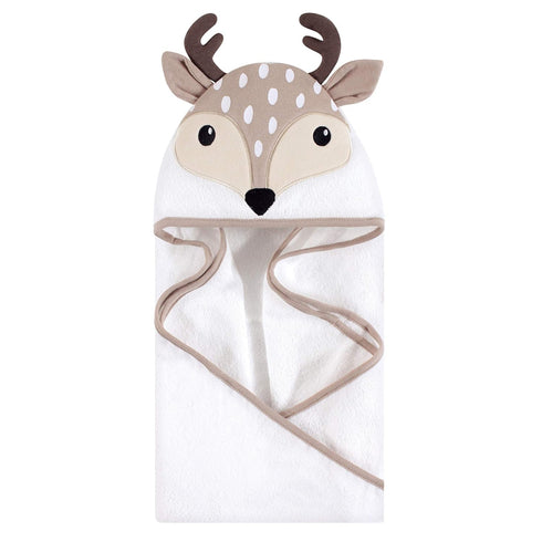 Hudson Baby Unisex Baby Cotton Animal Face Hooded Towel, Little Fawn, One Size...