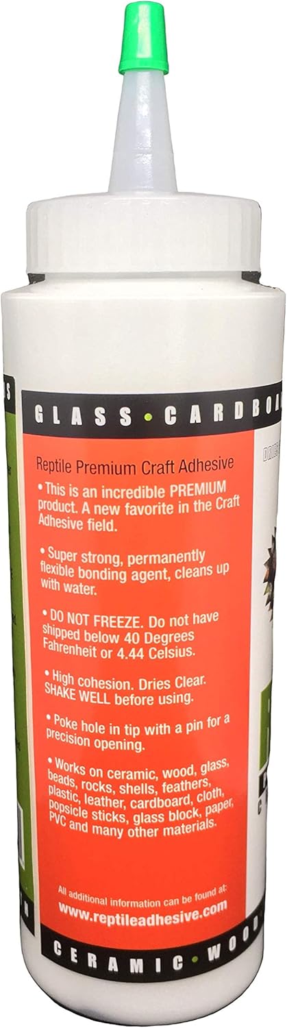 Reptile Premium Craft Adhesive 8.5 oz Dries Clear-Order and Ship above 40 Degrees F...