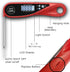 Digital Meat Thermometer, Instant Read Cooking Thermometer with Backlight, Magnet, Waterproof & Foldable, Fast & Precise, Ideal for Deep Fry, BBQ ...