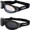 Global Vision Red Baron Motorcycle Aviator Dirt Bike 2 Goggles For Day and Night Super Dark and Clear Mirror Lenses...