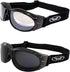 Global Vision Red Baron Motorcycle Aviator Dirt Bike 2 Goggles For Day and Night Super Dark and Clear Mirror Lenses...